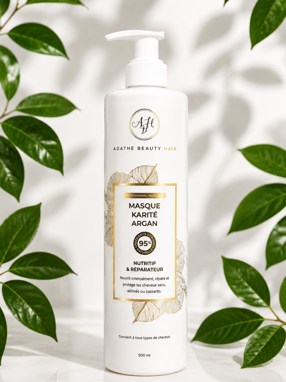 Masque ultra nourrissant karité & argan 500 ml – Agathe Beauty Hair