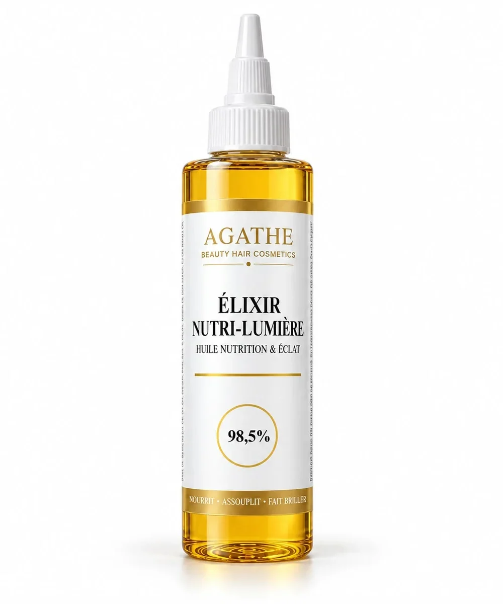 Élixir Nutri-Lumière, huile nutrition et éclat Agathe Beauty Hair